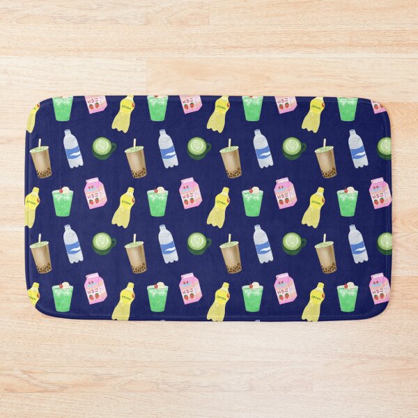 Item preview, Japan Drinks Illustration Pattern (Blue) designed and sold by beckyjenksart.
