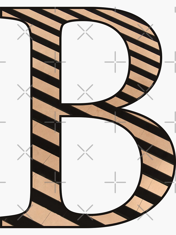 "Zebra Letter B" Sticker By Heymiki | Redbubble