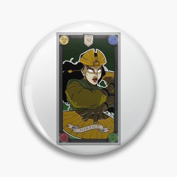 Artikelvorschau, Avatar Kyoshi - Gerechtigkeits-Tarotkarte entworfen und verkauft von Catie8D.