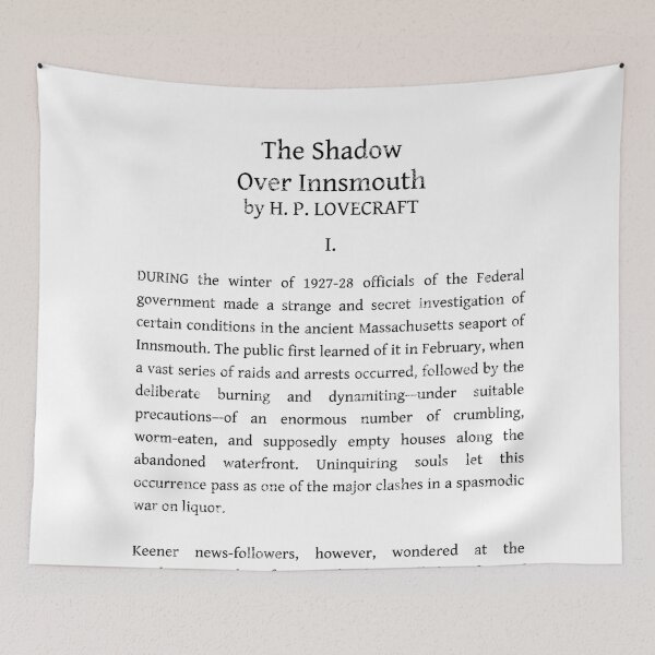 Item preview, SHADOW OVER INNSMOUTH EXCERPT designed and sold by Madjack Tees Kiwi SuperStore.