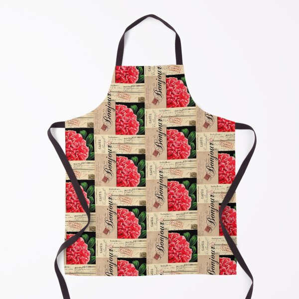 Item preview, French Peony Bonjour Vintage Collage designed and sold by 13Moons.
