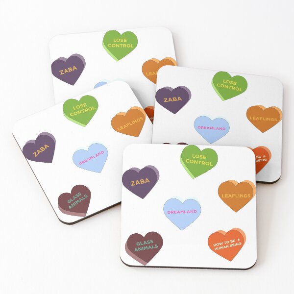 Item preview, Glass Animals Candy Hearts designed and sold by Bieleckia.