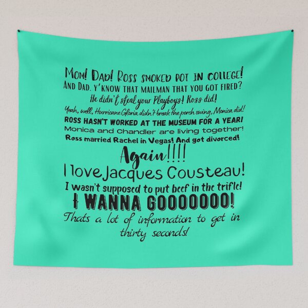Item preview, The One Where Ross Got High Argument designed and sold by GillyMc.