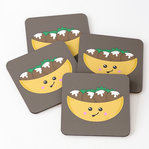 Item preview, Falafel in Pitta Bread Kawaii Food Character designed and sold by HotHibiscus.