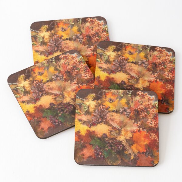 Item preview, Autumn Fall Leaves Oil Painting designed and sold by elaine hickling.