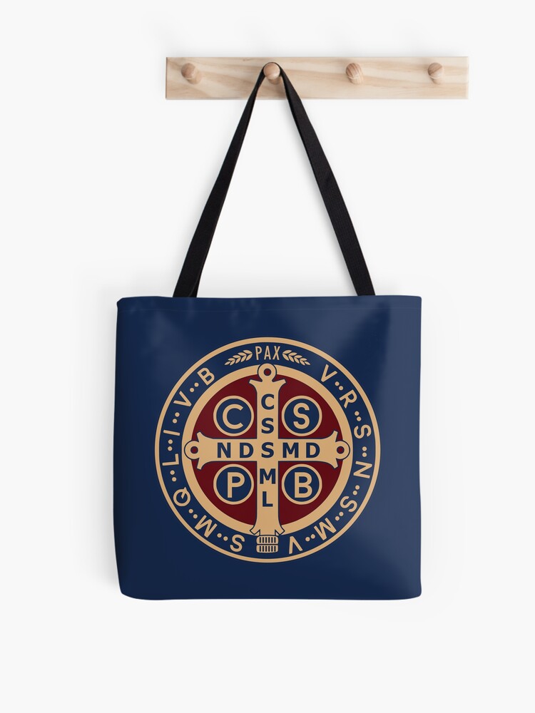 St. Benedict Cross Canvas Tote Bag