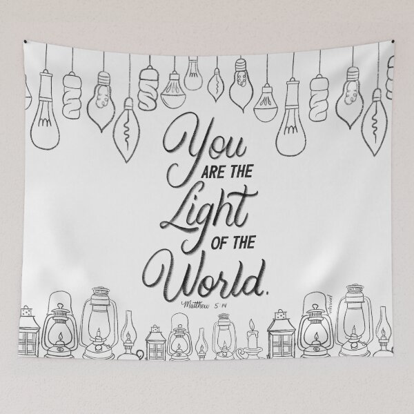 Item preview, You are the light of the world. Matthew 5:14 - Bible Verse White Background designed and sold by GraphicsbyNel.