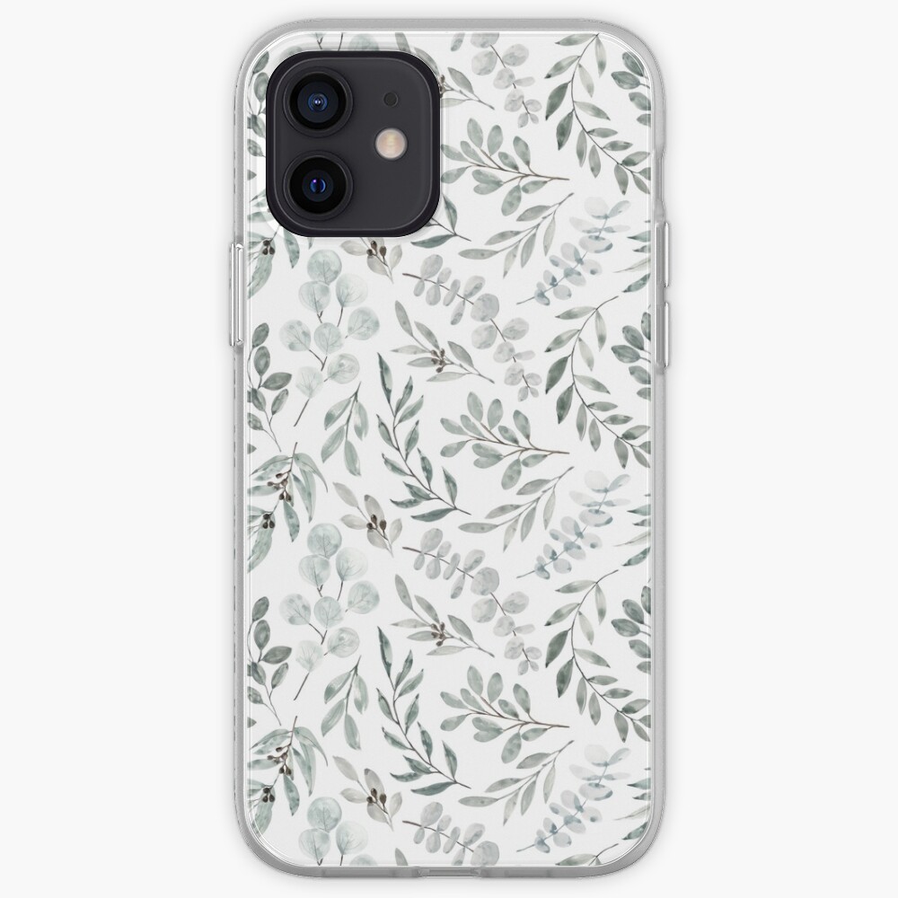 Australian Eucalyptus Watercolor Botanical Leaves Australianiana Eucalyptus leaves in watercolour iPhone Case & Cover