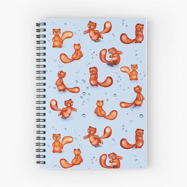 Item preview, children pattern red squirrel blue background designed and sold by undinam84.