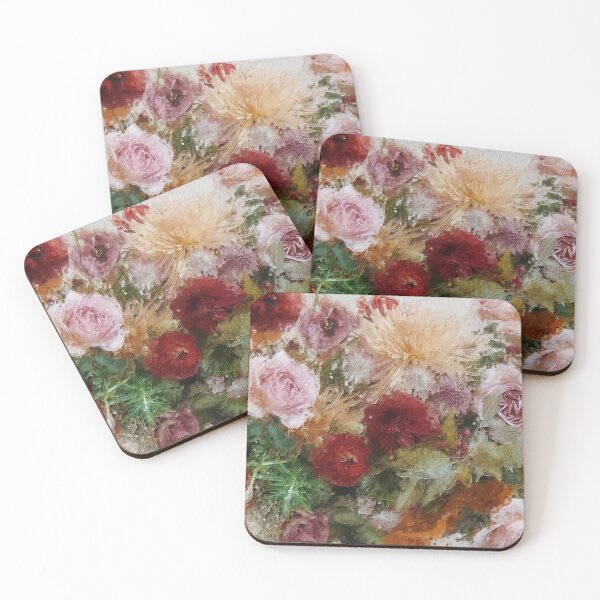 Item preview, Romantic Fall Flowers Oil Painting designed and sold by elaine hickling.