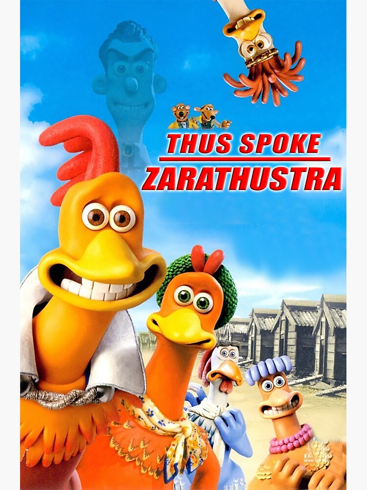 "Thus Spoke Zarathustra (Peep Show Chicken Run)" Sticker for Sale by