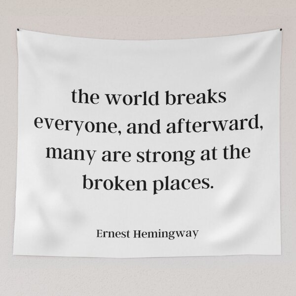 Item preview, Ernest Hemingway- The world breaks everyone. designed and sold by HighSociety00.