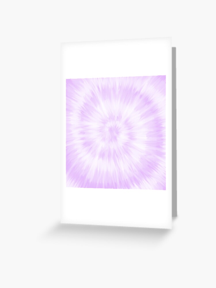 Blank Blue and Purple Spiral Tie Dye Greeting Card