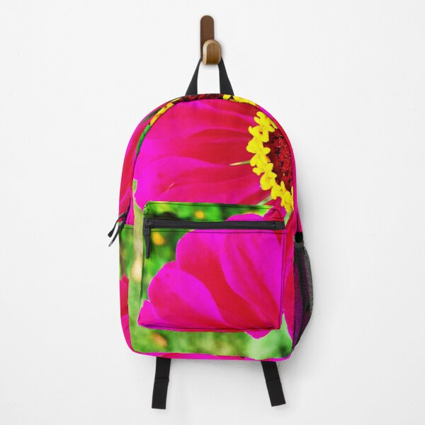 Item preview, big pink zinnia back yard designed and sold by dfwilliamson.