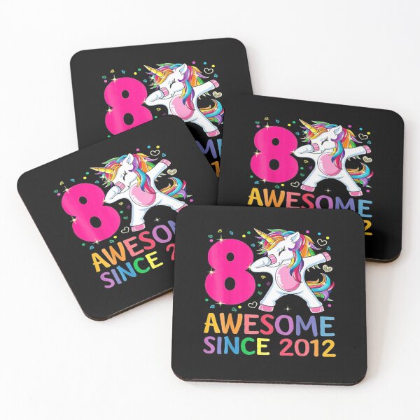 Artikelvorschau, 8 Jahre alt 8. Geburtstag Einhorn Tupfer Shirt Girl Party entworfen und verkauft von MillanMarketing.