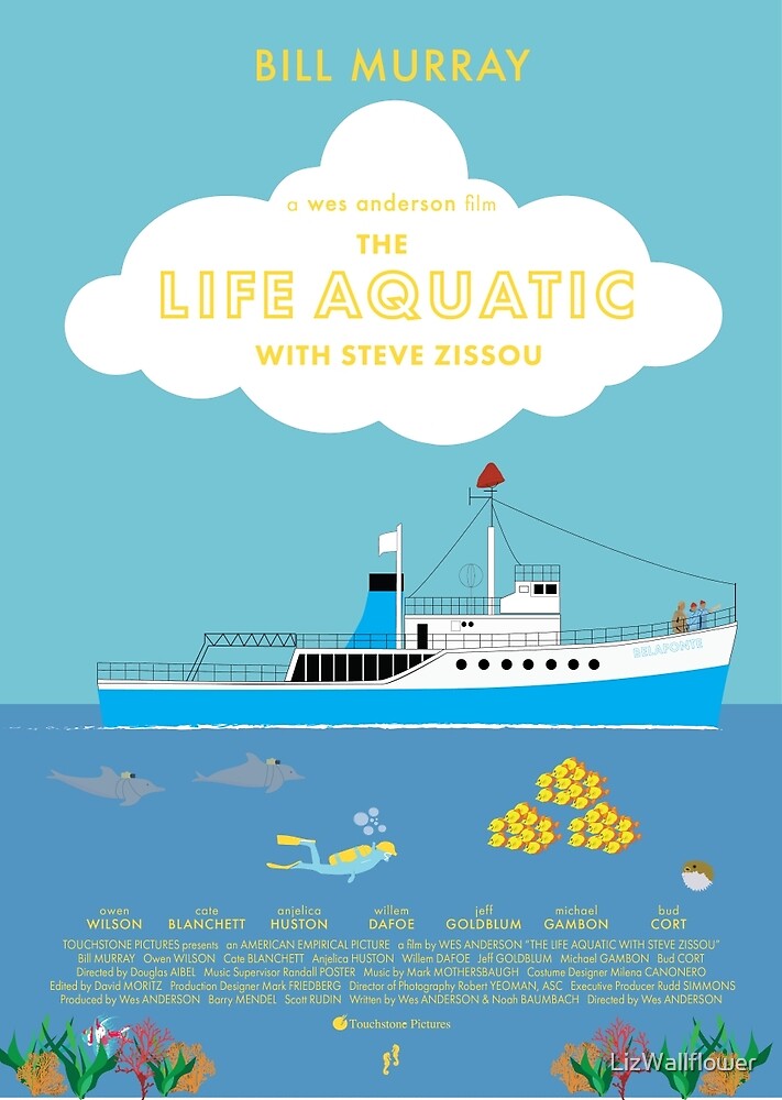 "The Life Aquatic with Steve Zissou Poster" by LizWallflower | Redbubble