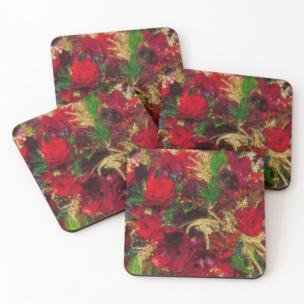 Item preview, Christmas Flowers Oil Painting designed and sold by elaine hickling.