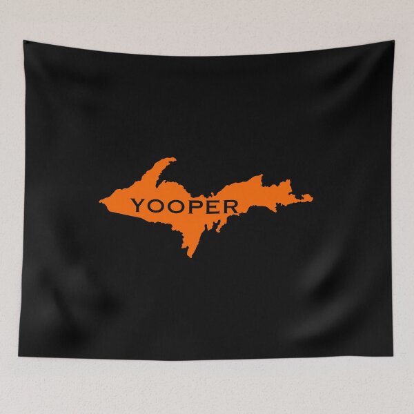 Item preview, Yooper Hunter Blaze Orange Michigan UP design designed and sold by NoveltyMerch.