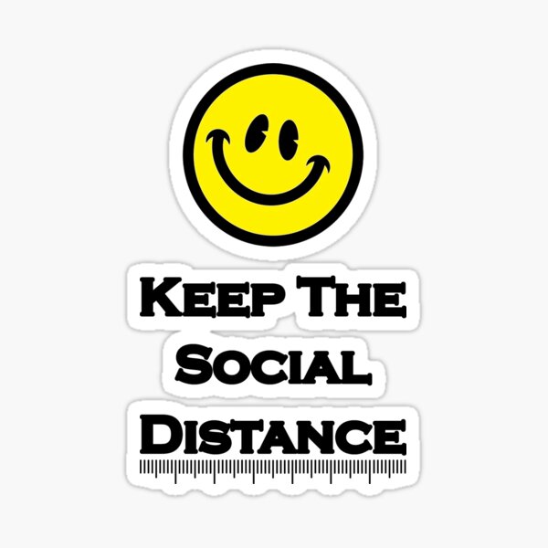 Item preview, Keep The Social Distance Black Font designed and sold by Mahdi Hammoud.