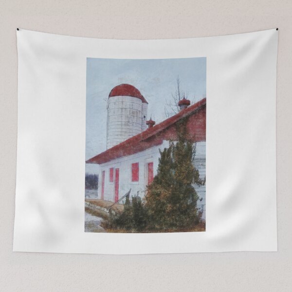 Item preview, Red and White Barn designed and sold by Ollivrosa.
