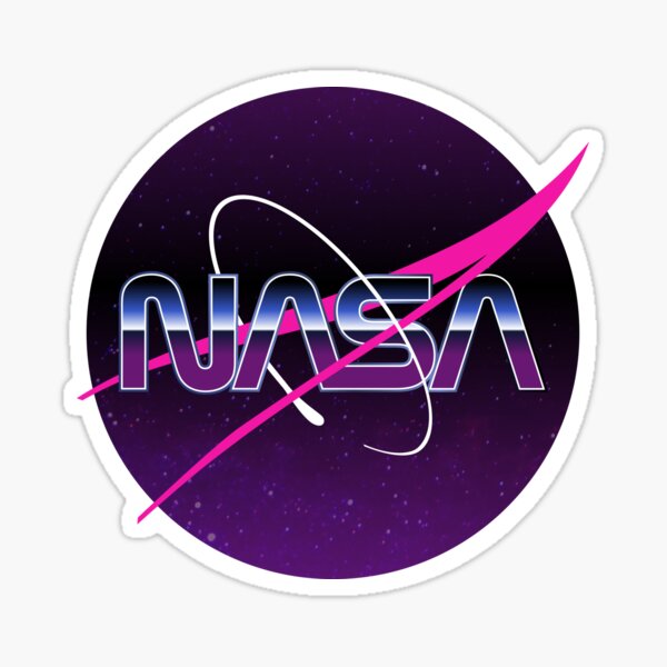 Nasa 80s Retro Spacewave Sticker