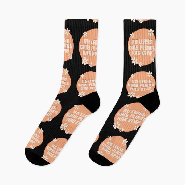 Item preview, AT LEAST THIS PLANET HAS KPOP - Cute Funny Pastel Peach Quote designed and sold by SugarSaint.