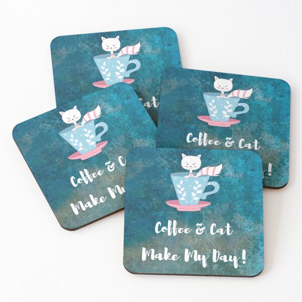 Item preview, Coffee and Cat Make My day - Cool Sticker designed and sold by joejiing.