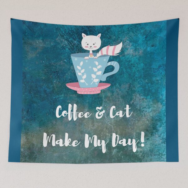 Item preview, Coffee and Cat Make My day - Cool Sticker designed and sold by joejiing.