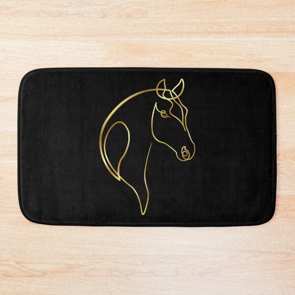 Item preview, Horse one line art gold and blak designed and sold by ToniChavorska.