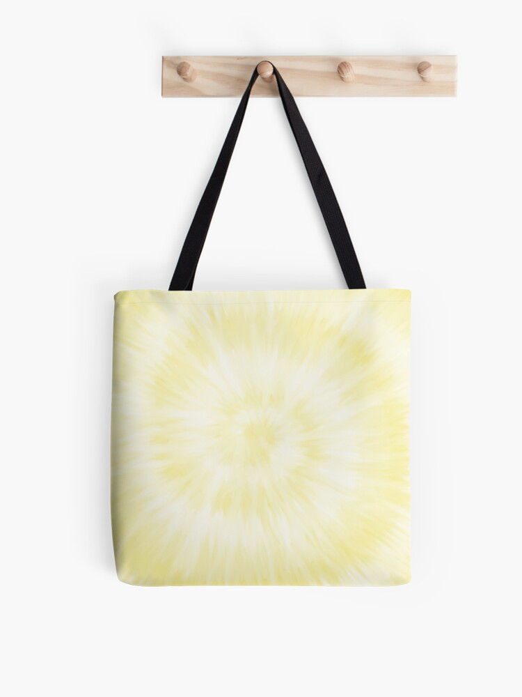 Pastel Spiral Tie Dye Print Leather Tote Bag