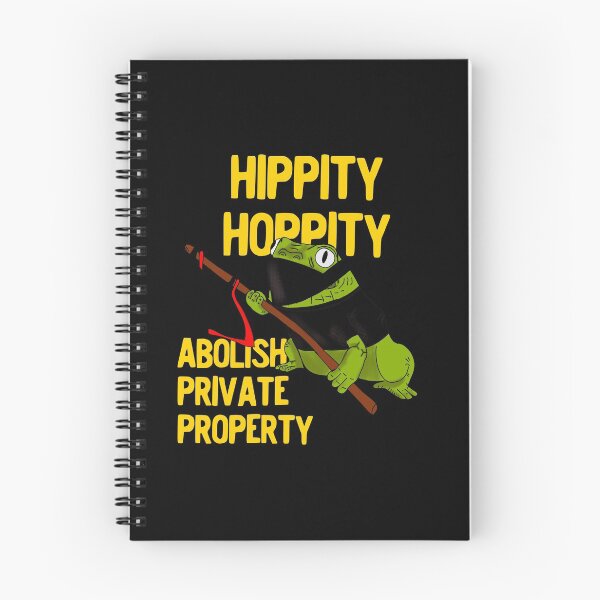 Item preview, Hippity Hoppity Abolish Private Property Frog Meme design designed and sold by NoveltyMerch.