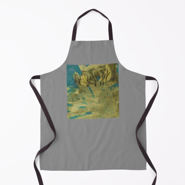 Item preview, Golden-blue abstract landscape designed and sold by bunlinked.