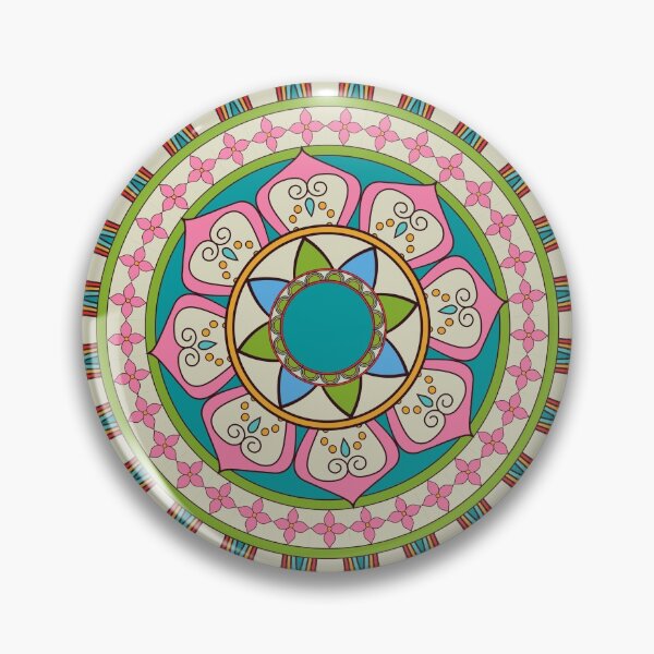 Item preview, Bohemian Mandala Henna Teal and Pink designed and sold by VyckieG.