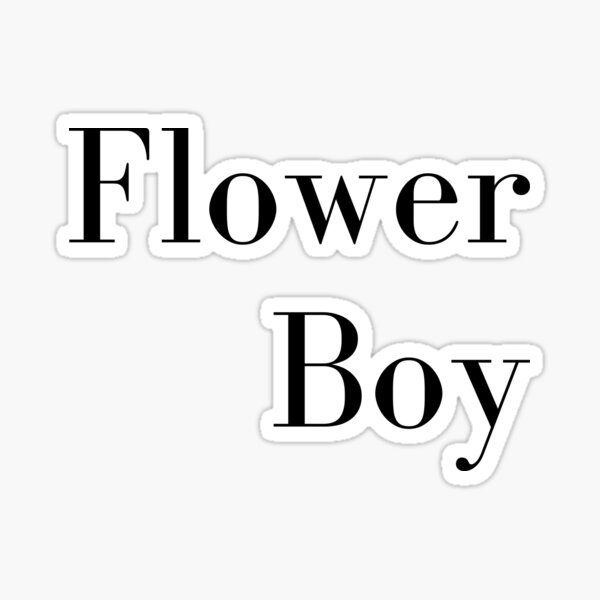 "Simple and Classy Flower Boy" Sticker for Sale by Hun16 Redbubble