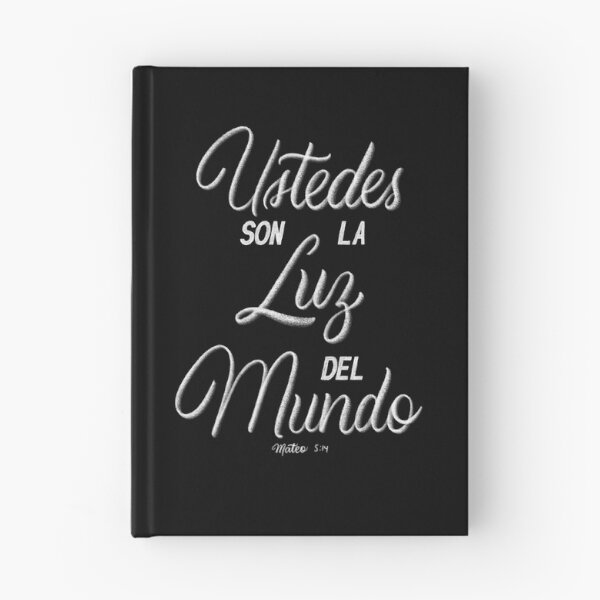 Item preview, Ustedes son luz del mundo. Mateo 5:14 Bible Verse Black Background designed and sold by GraphicsbyNel.