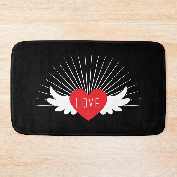 Item preview, Love letters heart with wings and rays designed and sold by Two Left Hands Design.