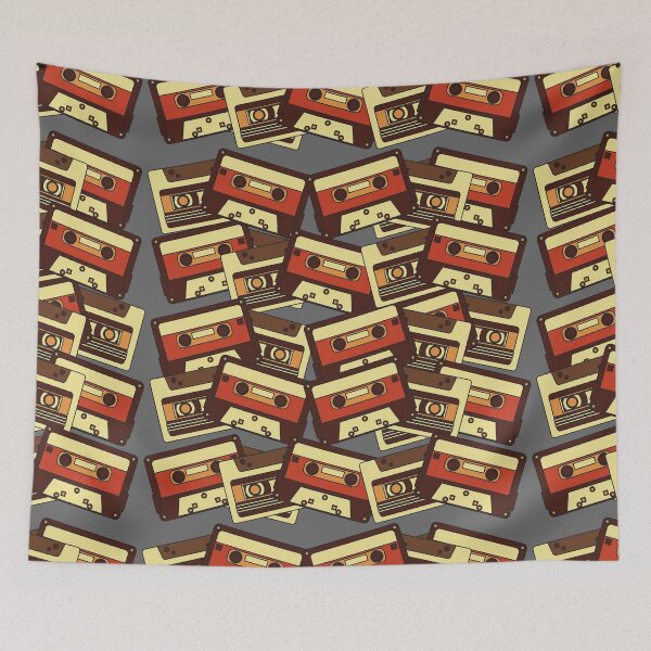 Item preview, Vintage Tapes Pattern - Retro Cassette designed and sold by m95sim.