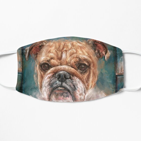 Download English Bulldog Face Masks Redbubble PSD Mockup Templates