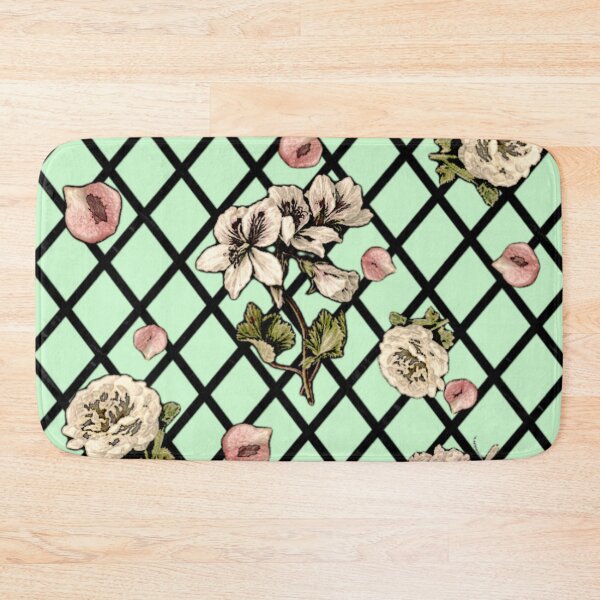 Item preview, Copy of Floral Lattice (green background) designed and sold by BoneArtPetite.