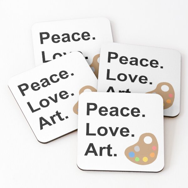 Item preview, Peace, Love, Art designed and sold by Theatric Prints.