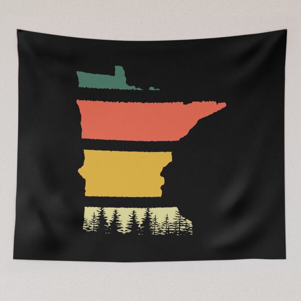 Item preview, MN Minnesota Retro Vintage print Gift Idea Men Women Kids designed and sold by NoveltyMerch.
