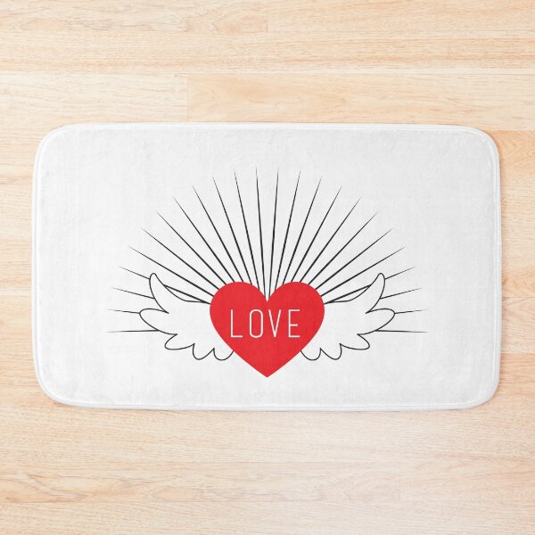 Item preview, Love letters heart with wings and rays designed and sold by Two Left Hands Design.