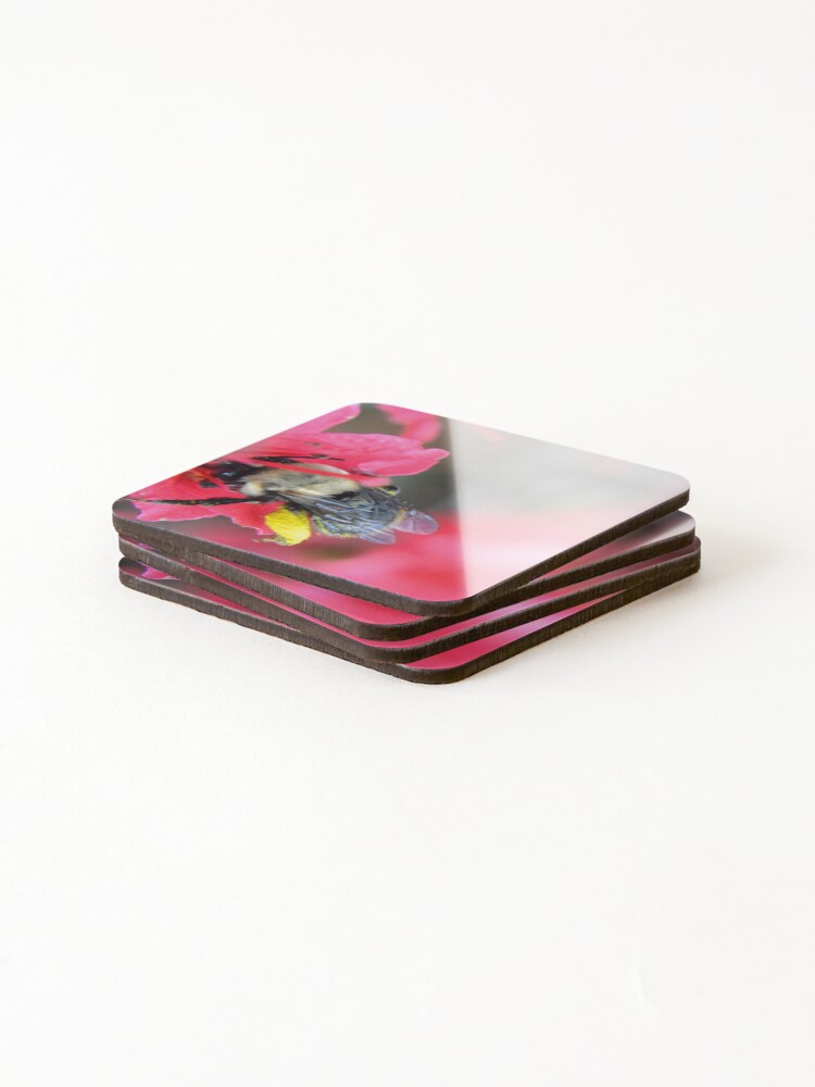 Thumbnail 4 of 5, Coasters (Set of 4), Pink Pollenation designed and sold by RewskiPhotos.