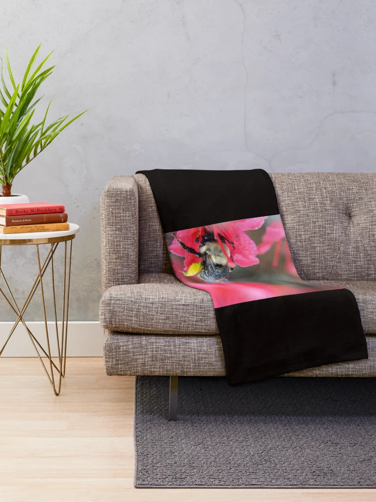 Thumbnail 2 of 6, Throw Blanket, Pink Pollenation designed and sold by RewskiPhotos.