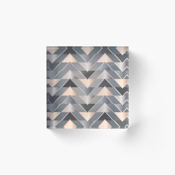 Modern Triangles Acrylic Block