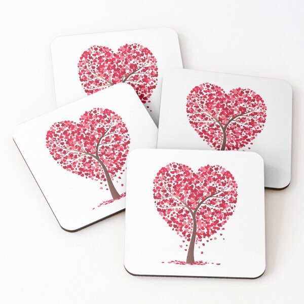 Item preview, Tree, Heart Tree, pink and red heart tree illustration designed and sold by Halalolo.