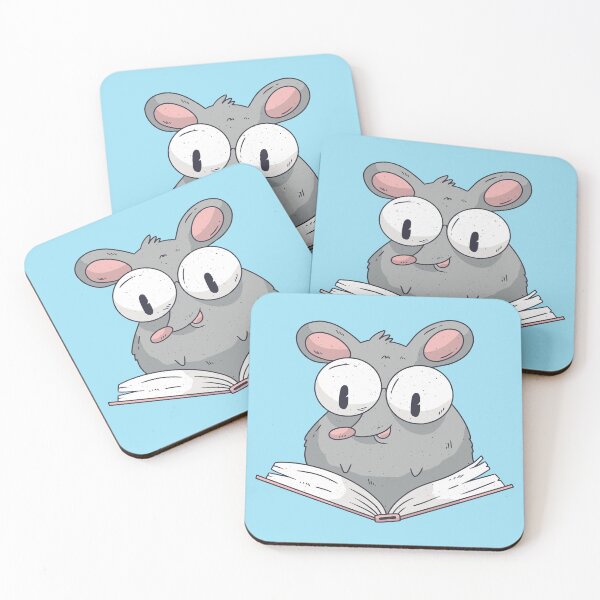 Item preview, Smart Nerdy Rat Reading Books designed and sold by Cute and Funny Animal Art Designs.