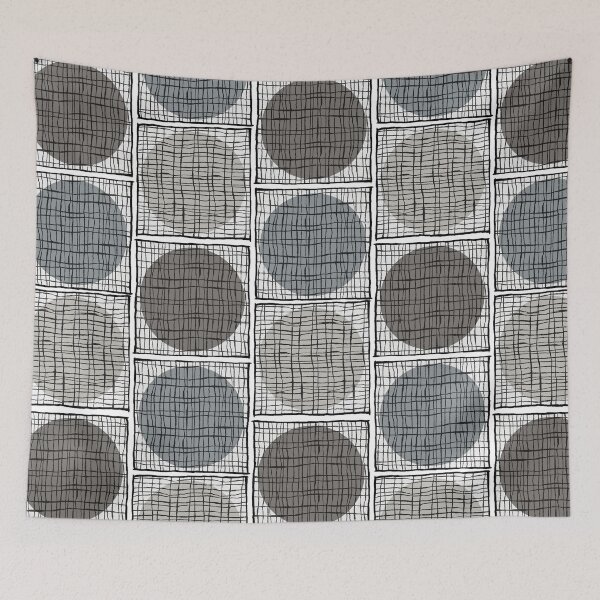 Item preview, Mid-Mod Circle Grid - Neutrals designed and sold by Elizabeth-Hale.