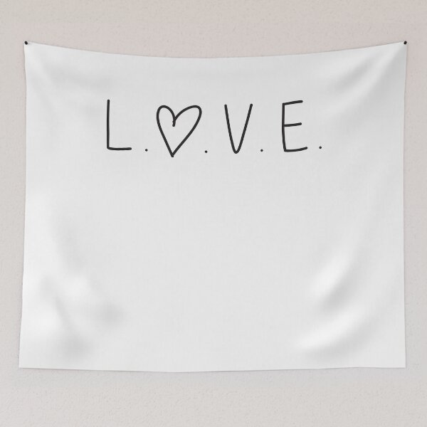 Item preview, Love letters single letters black designed and sold by Two Left Hands Design.