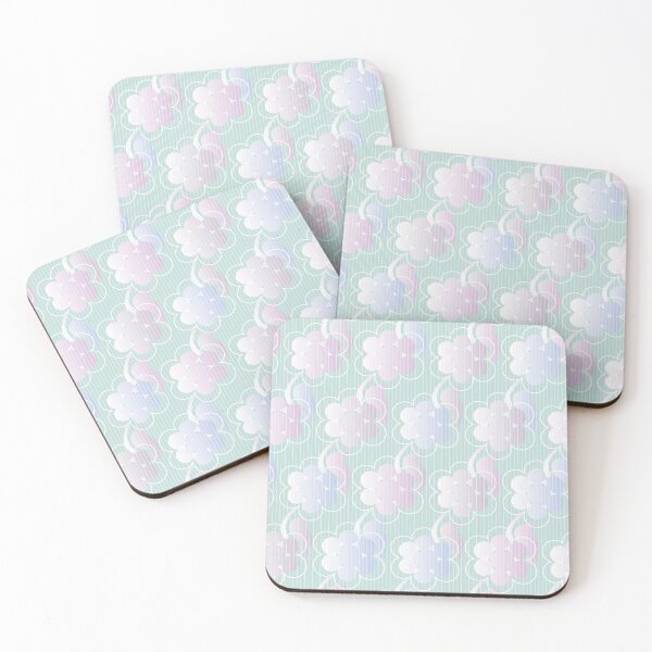 Item preview, simple floral in pastel rainbow gradient designed and sold by rysunki-malunki.